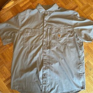 Carhartt Force Men's Casual Gray Button Down Shirt XL